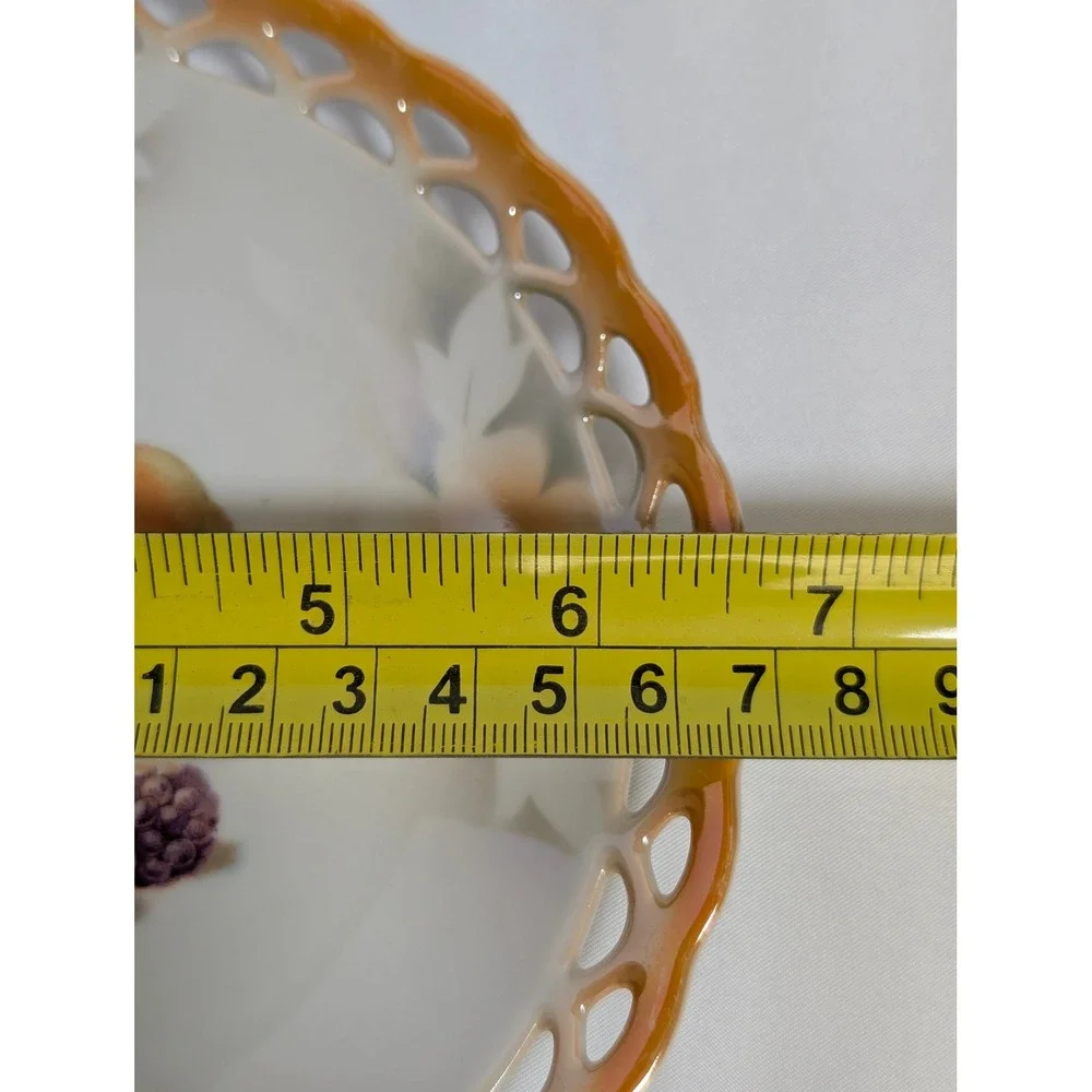 CICO Bavaria Germany U.S. Zone Fruit Reticulated Lattice Edge Plates 6.5